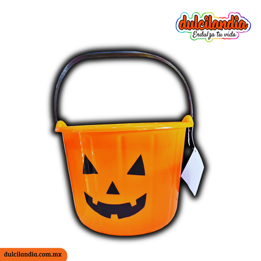 Cubetas Calabazas de Plástico Dulceros Grandes HALLOWEEN