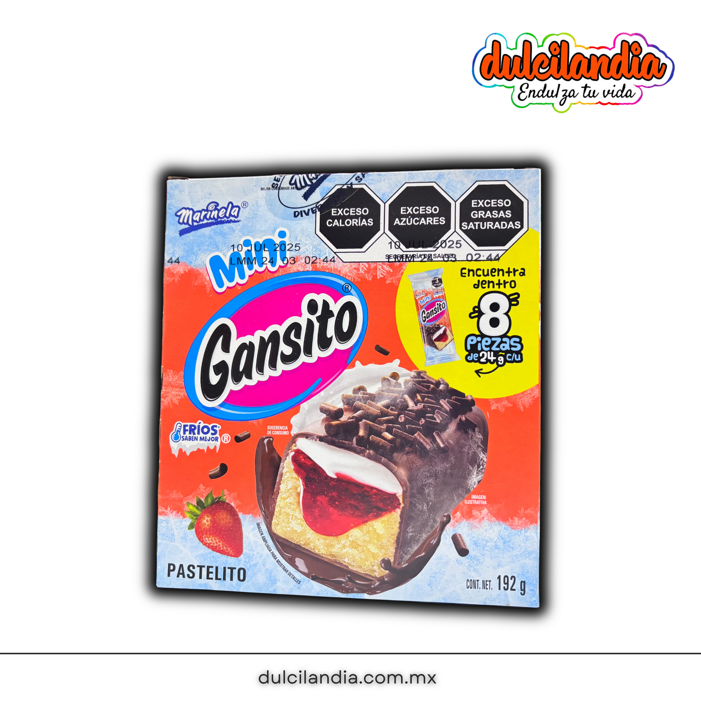 Pastelitos Mini Gansito 24g MARINELA Caja c/8