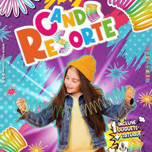 Candi Resorte Dulce, Juguete y Tatuaje HUBIN Caja c/20