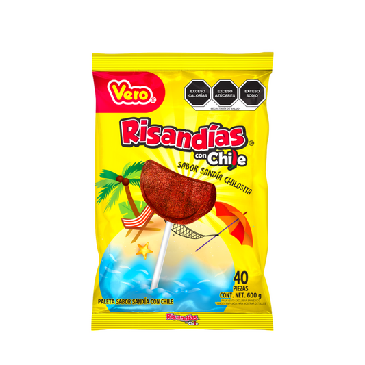 Paletas Risandías con Chile 15g VERO Bolsa c/40
