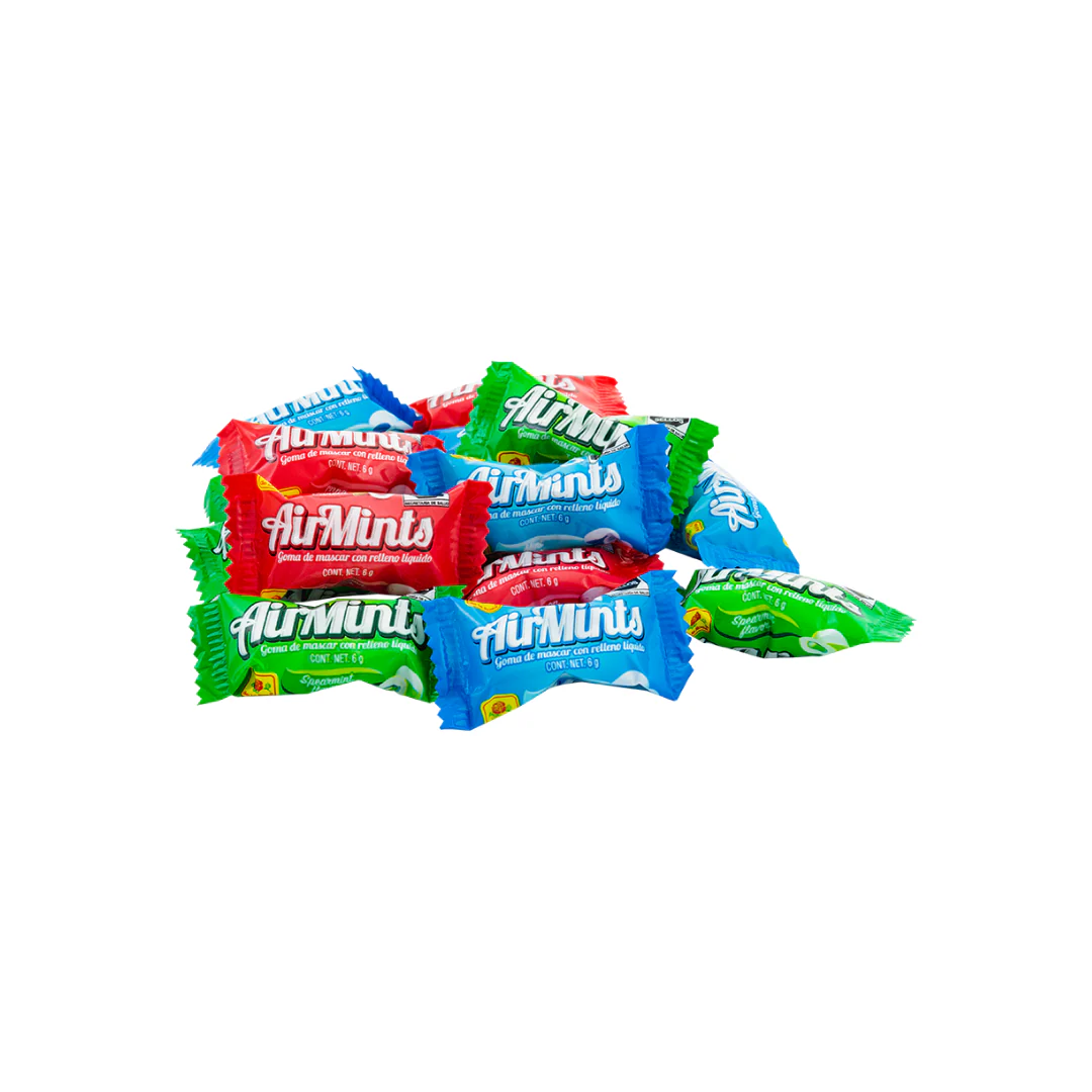Chicles Rellenos AirMints Surtidos DE LA ROSA Bolsa c/70