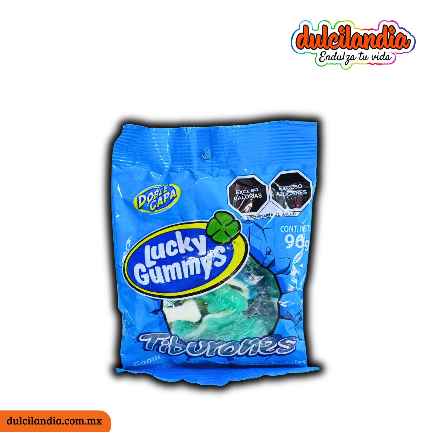 Gomitas Tiburones LUCKY GUMMYS Sobre 96g