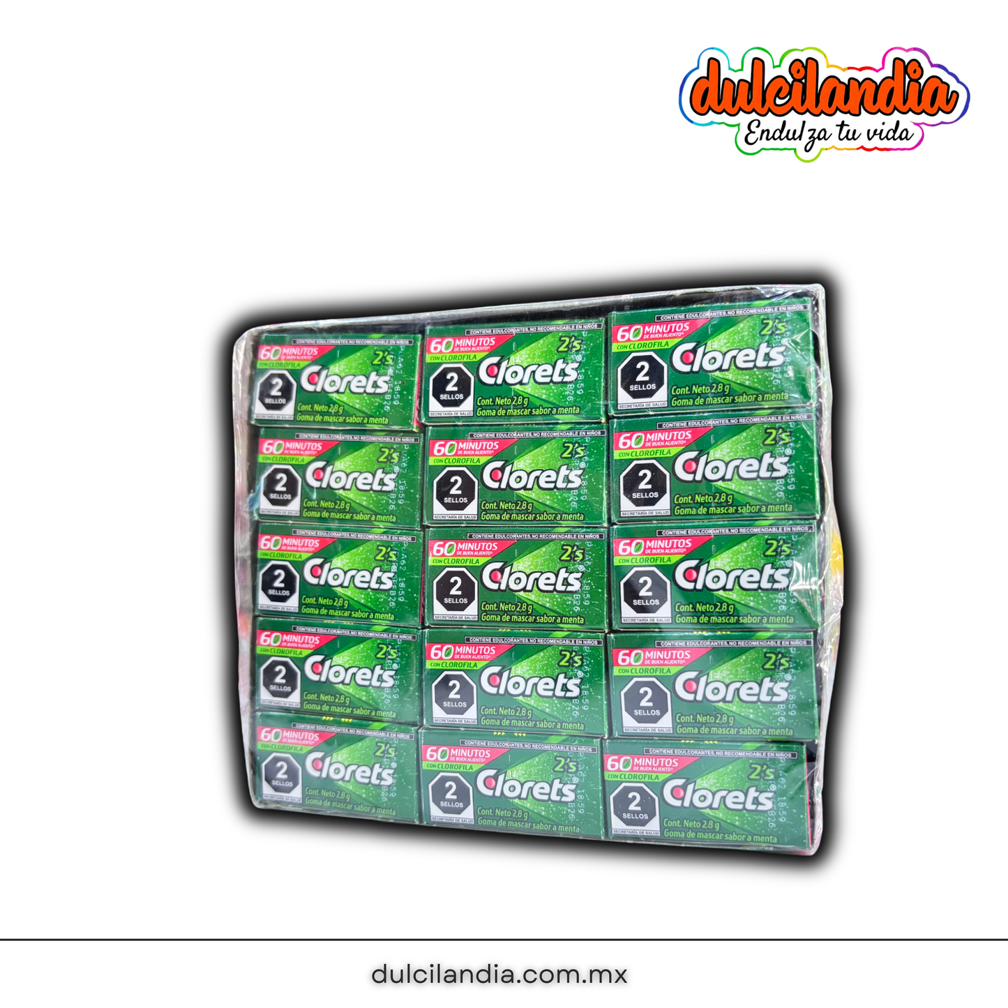Chicle Clorets 2’s ADAMS Caja c/60