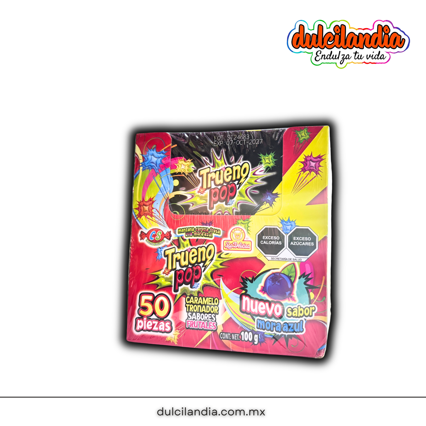 Trueno Pop Caramelo Tronador LAS DELICIAS Caja c/50