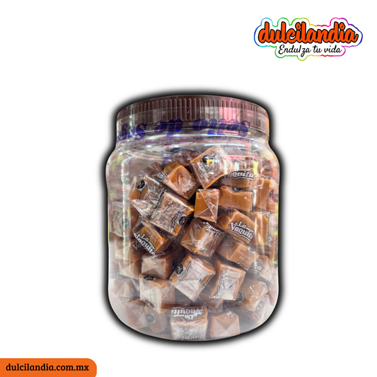 Caramelos Mini Chiclosos Cajeta 5.5g LA VAQUITA Vitrolero c/160