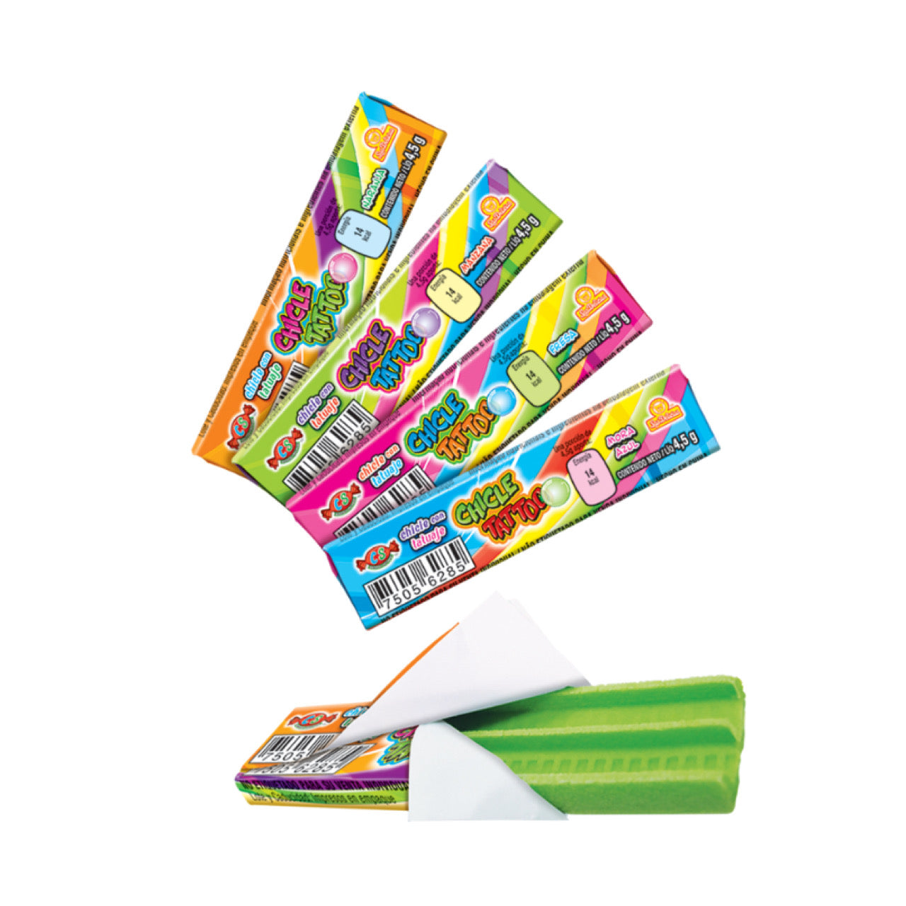 Chicle Tattoo Original 45g LAS DELICIAS Vitrolero c/100