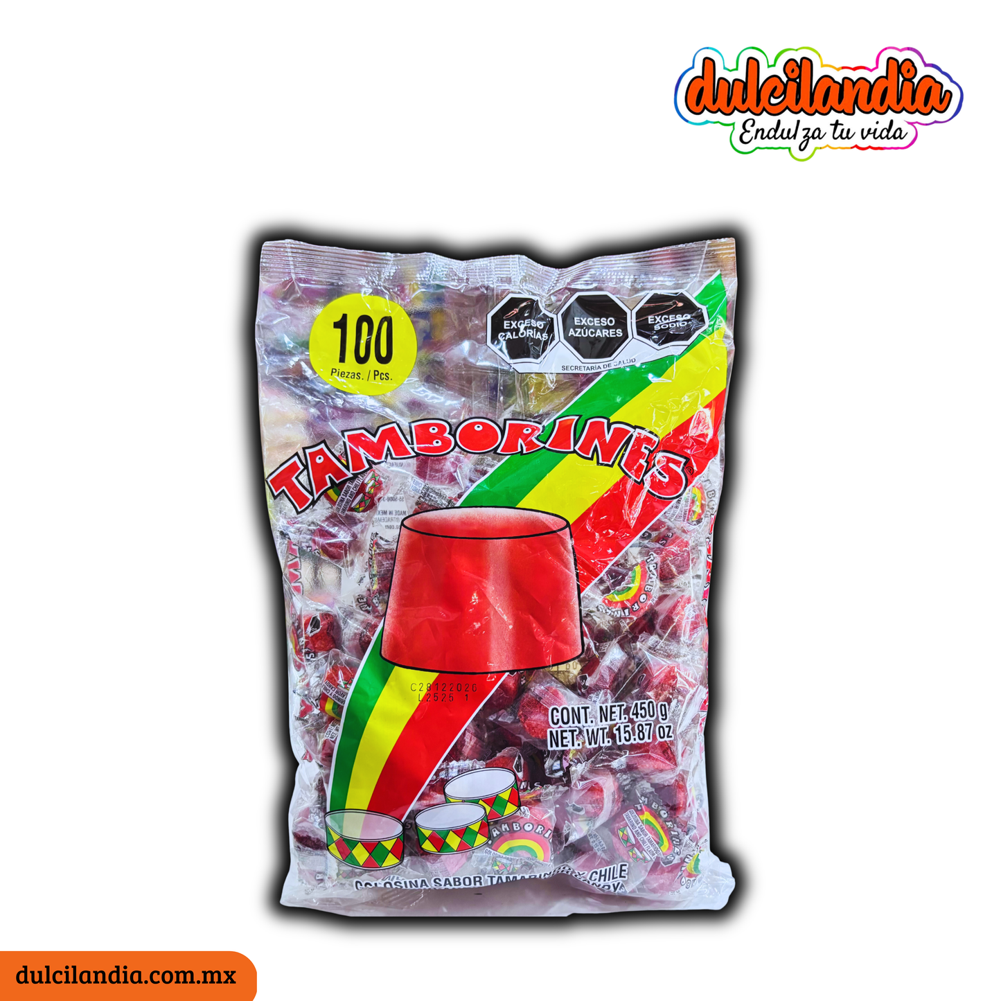 Dulces de Tamarindo Tamborines 4.5g PRISMA Bolsa c/100