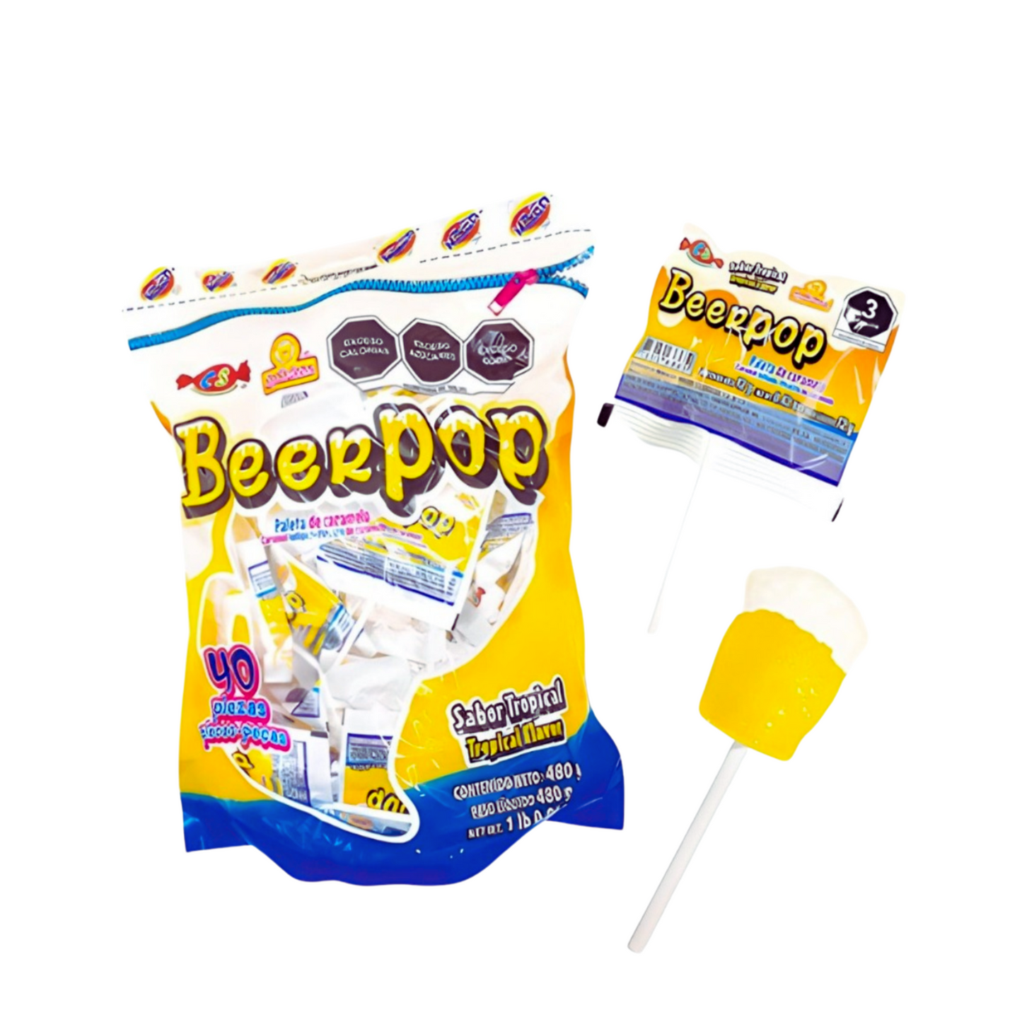 Paletas Beerpop 12g LAS DELICIAS Bolsa c/40