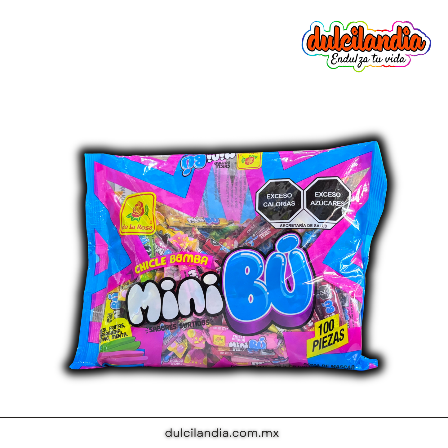 Chicles MiniBú Surtidos 3.7g DE LA ROSA Bolsa c/100