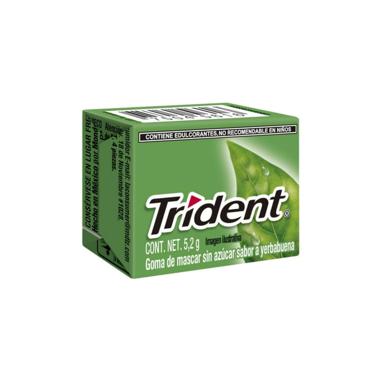 Chicles Trident 4’s Yerbabuena MONDELĒZ Caja c/40