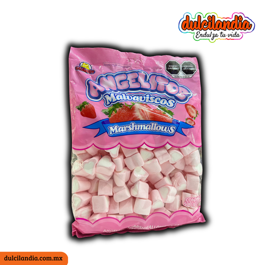 Bombones Malvaviscos Corazón Angelitos GUANDY Bolsa 500g