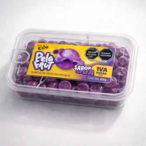 Gomitas Pelables Pela Frut Uva KALÚ Exhibidor c/160