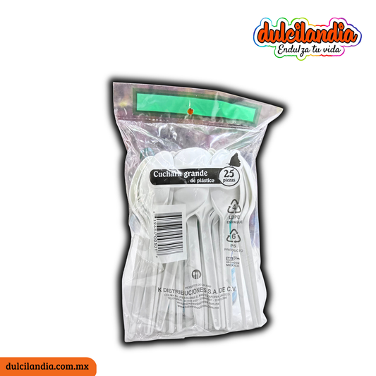 Cucharas Grandes Desechables MONARK Bolsa c/25