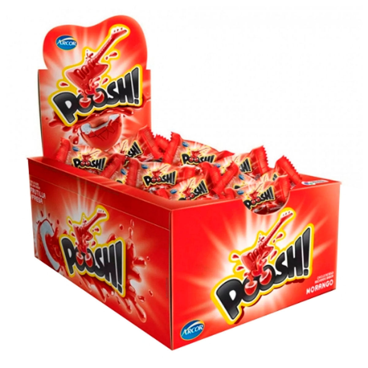 Chicles Poosh! Fresa Rellenos ARCOR Caja c/40