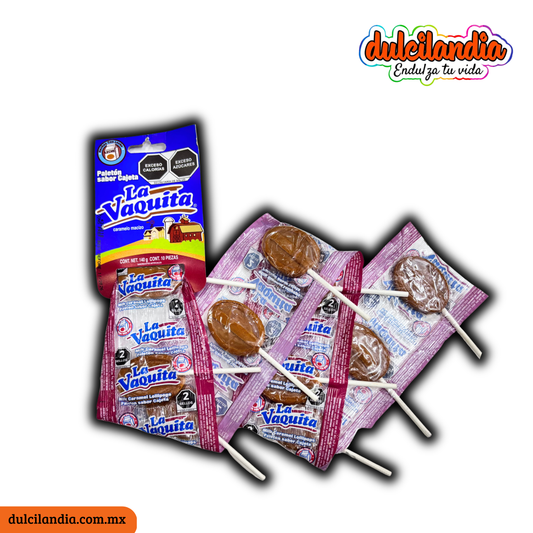 Paletas de Cajeta Paletón 14g LA VAQUITA Tira c/10