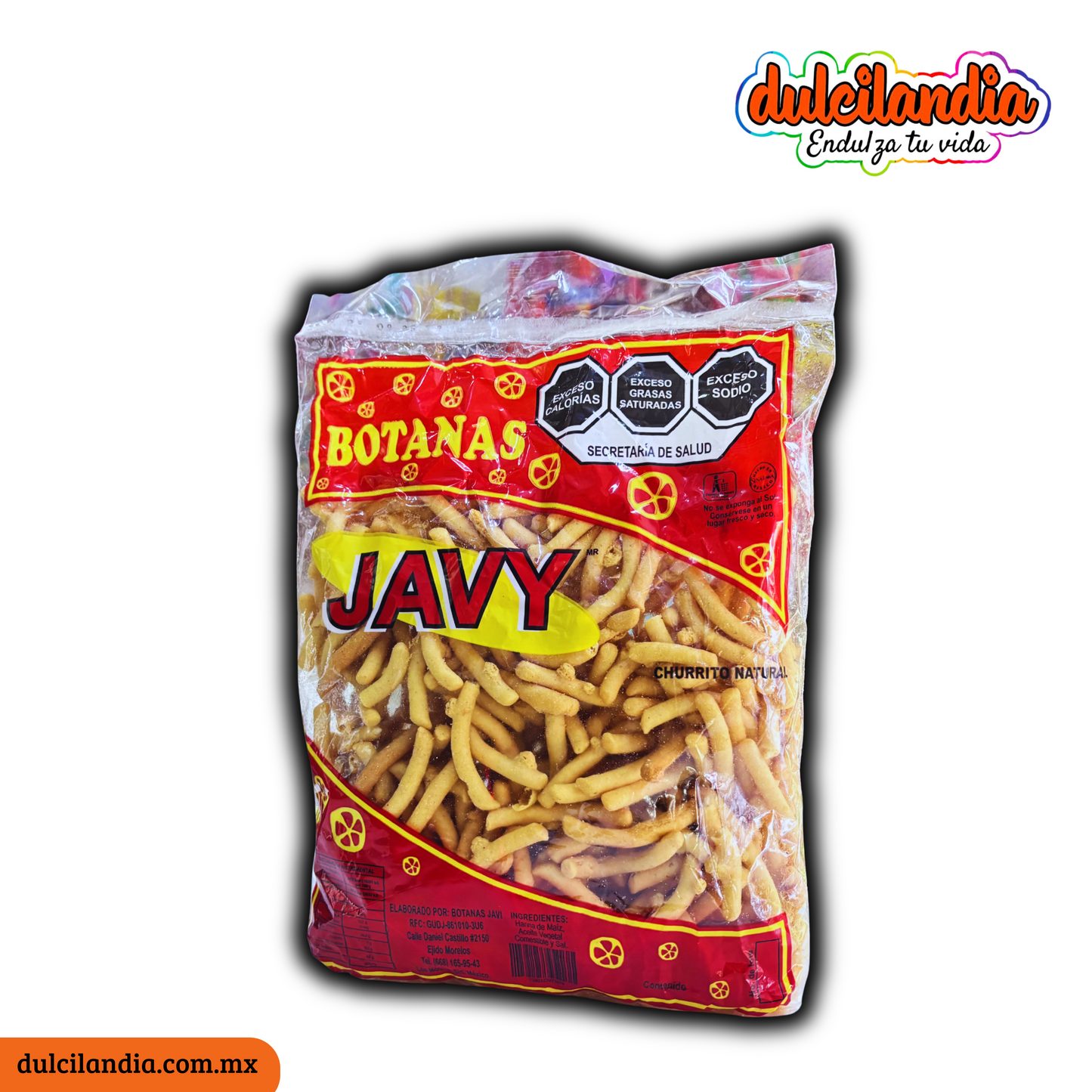 Churritos de Maíz Naturales JAVY Bolsa 500g