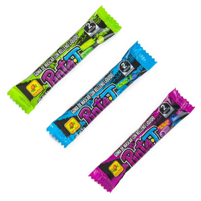 Chicles Pinta-T Relleno Líquido 9g DE LA ROSA Caja c/40