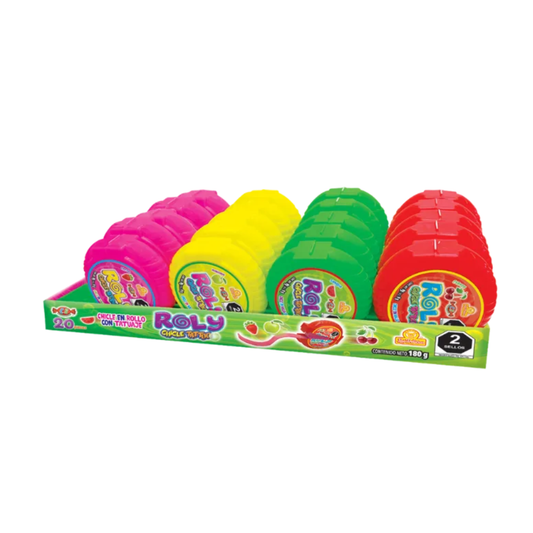 Chicles Roly Chicle Tattoo Surtido 9g LAS DELICIAS Exhibidor c/20