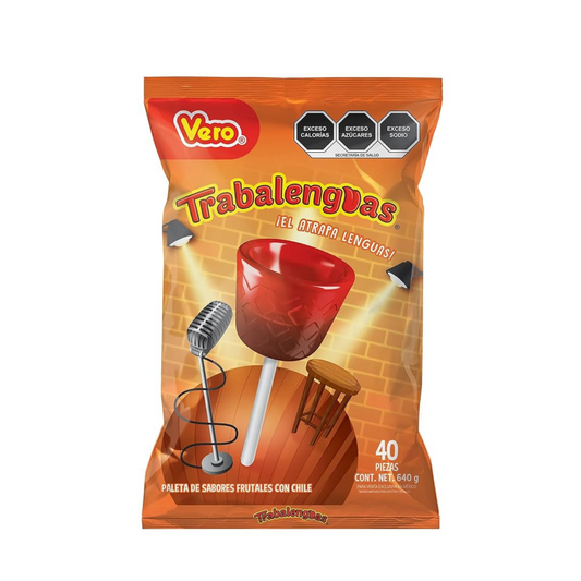 Paletas Trabalenguas 16g VERO Bolsa c/40