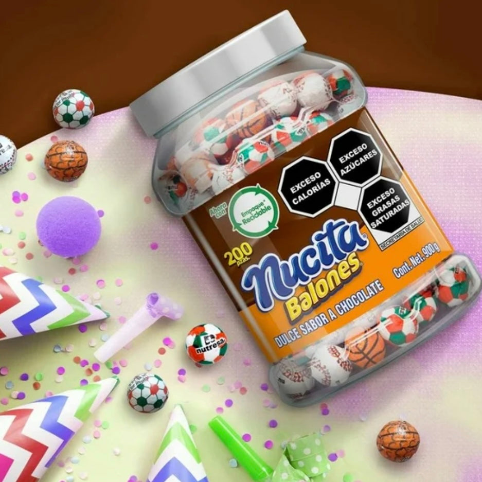 Chocolates Balones Nucita 4.5g NUTRESA Vitrolero c/200