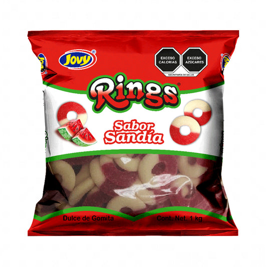 Gomitas Rings Aros de Sandía JOVY Bolsa 1Kg