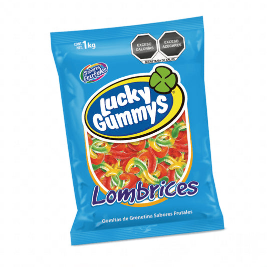 Gomitas Lombrices LUCKY GUMMYS Bolsa 1Kg