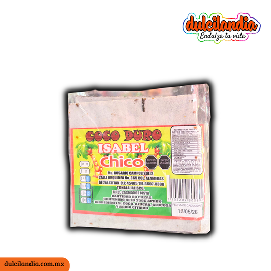 Coco Duro Rompe Muelas Chico 5g ISABEL Bolsa c/50