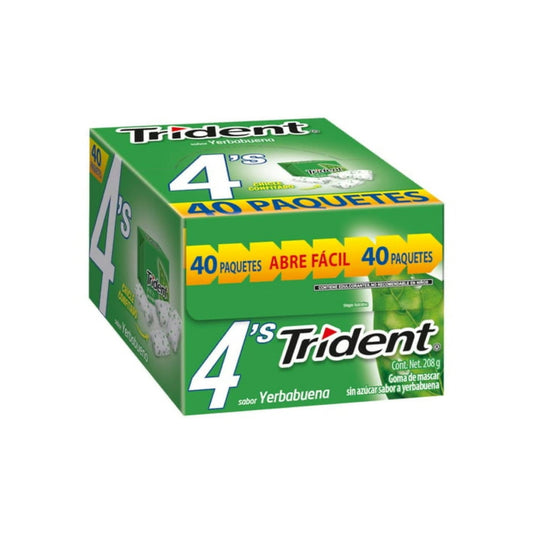Chicles Trident 4’s Yerbabuena MONDELĒZ Caja c/40