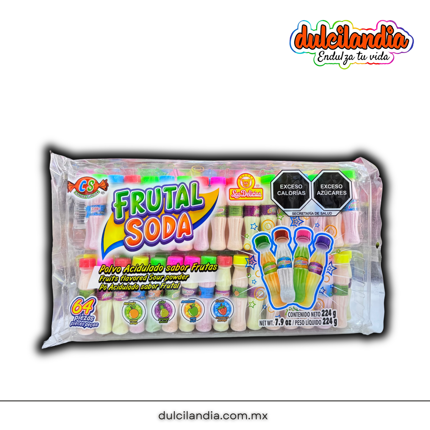 Caramelos Efervescentes Frutal Soda LAS DELICIAS Estuche c/64