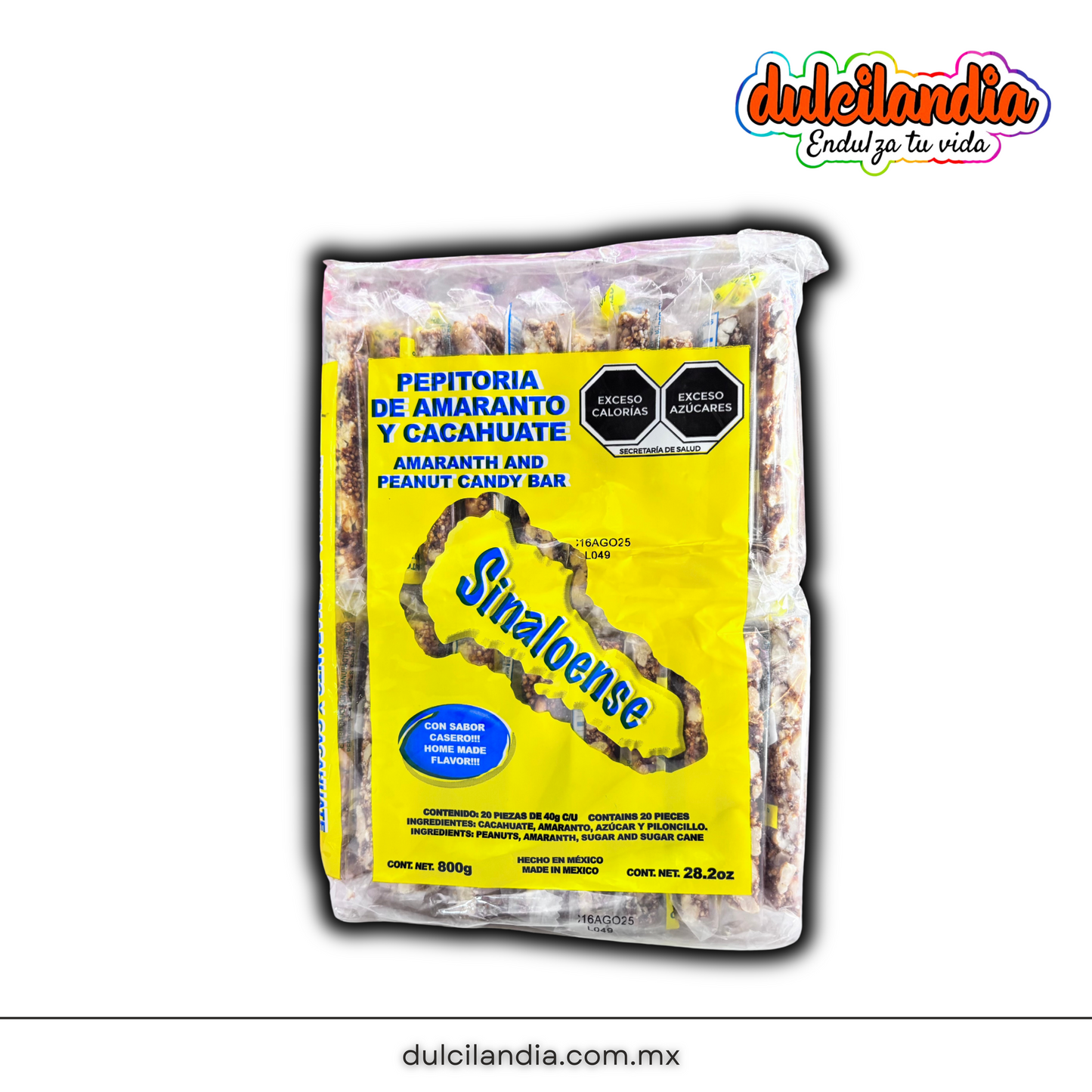 Pepitorias de Cacahuate y Amaranto 40g SINALOENSE Bolsa c/20