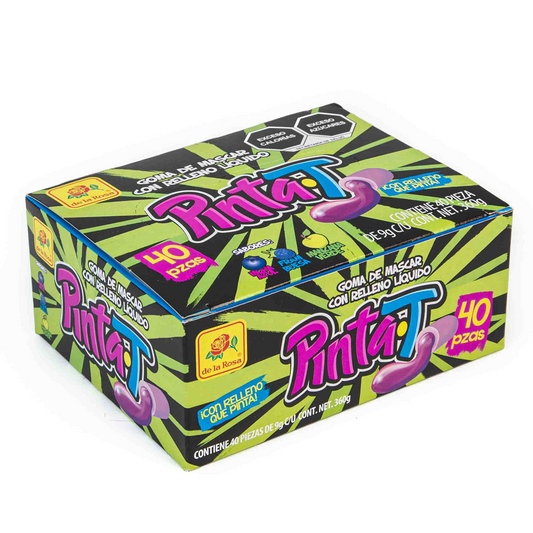 Chicles Pinta-T Relleno Líquido 9g DE LA ROSA Caja c/40