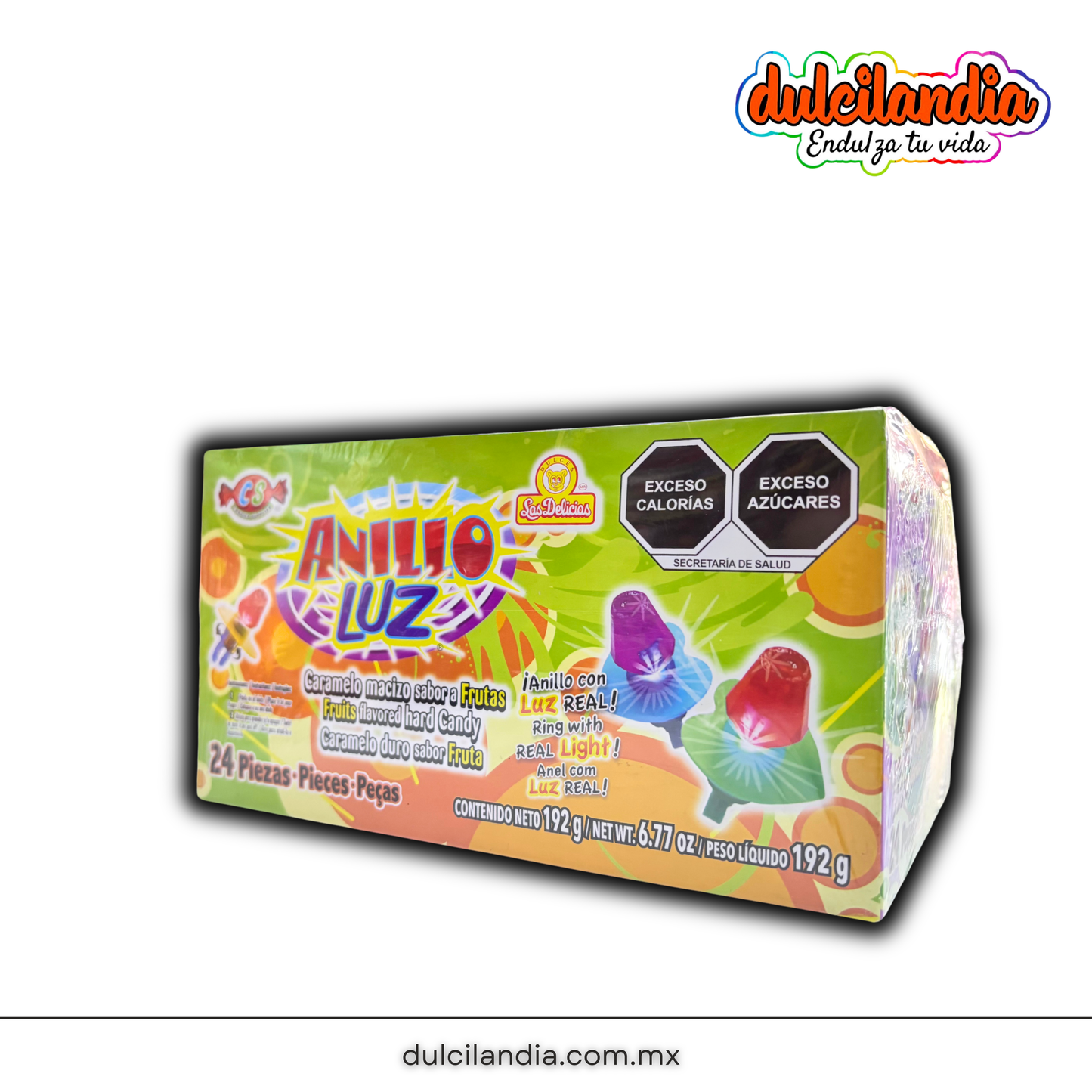 Caramelos Anillo Luz con Juguete DELICIAS Caja c/24