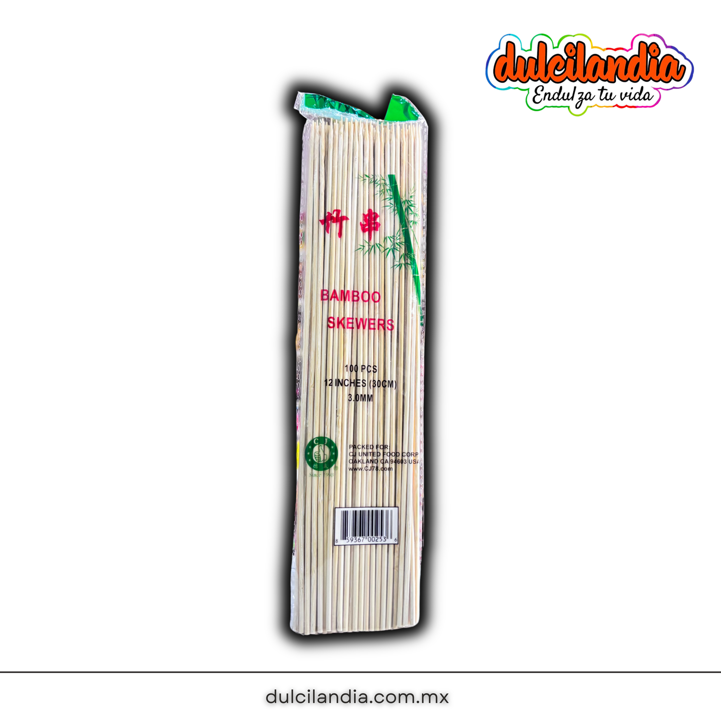 Palillos de Madera para Brochetas 30cm BAMBOO Bolsa c/100