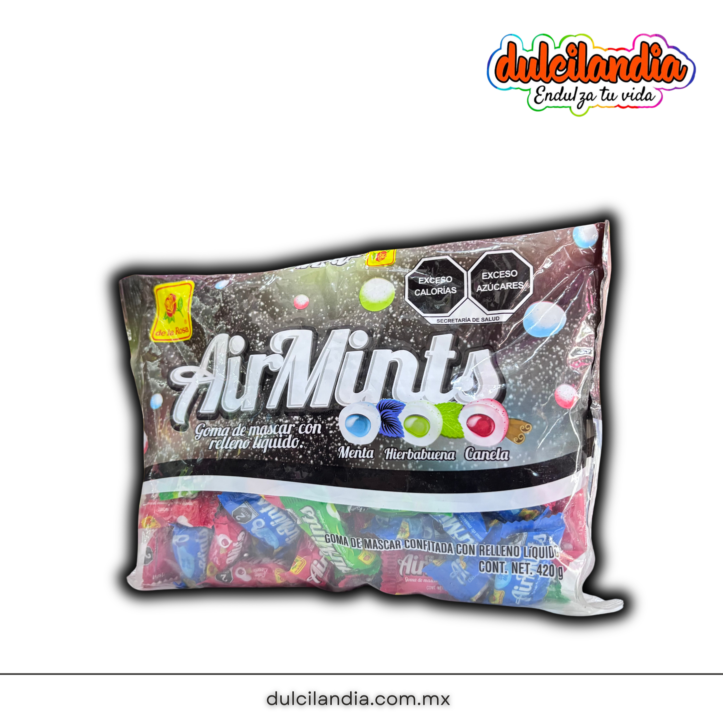 Chicles Rellenos AirMints Surtidos DE LA ROSA Bolsa c/70