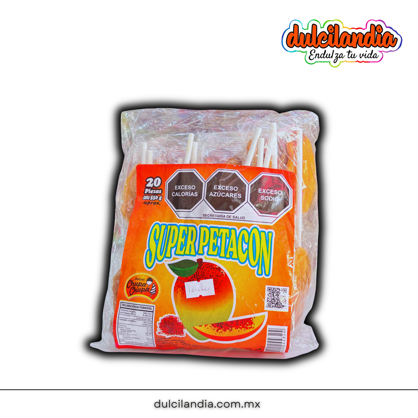 Paletas Mango Super Patacón 27.5g CHUPA CHUPA Bolsa c/20
