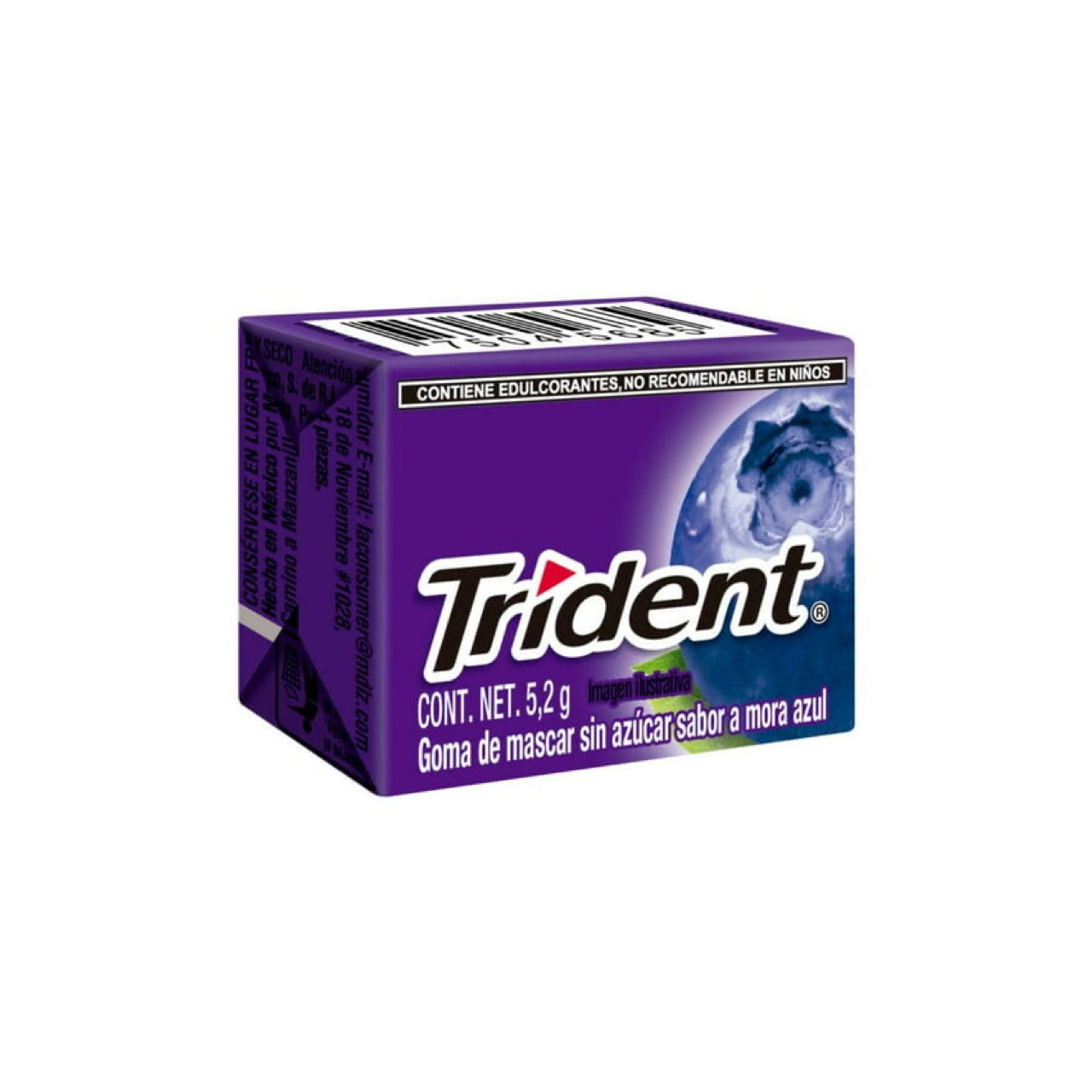 Chicles Trident 4’s Mora Azul MONDELĒZ Caja c/40