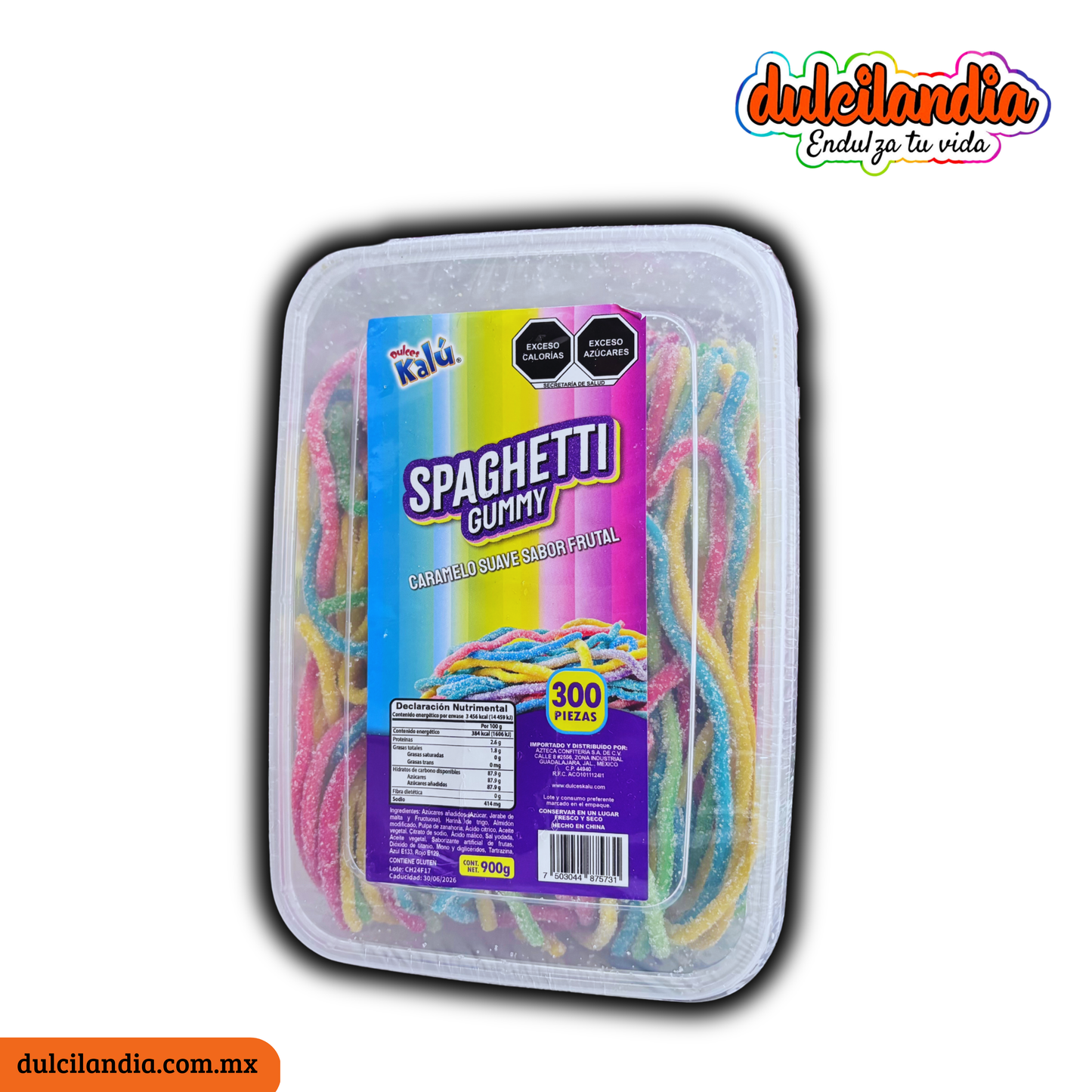 Gomitas Spaghetti Gummy 3g KALÚ Estuche c/300