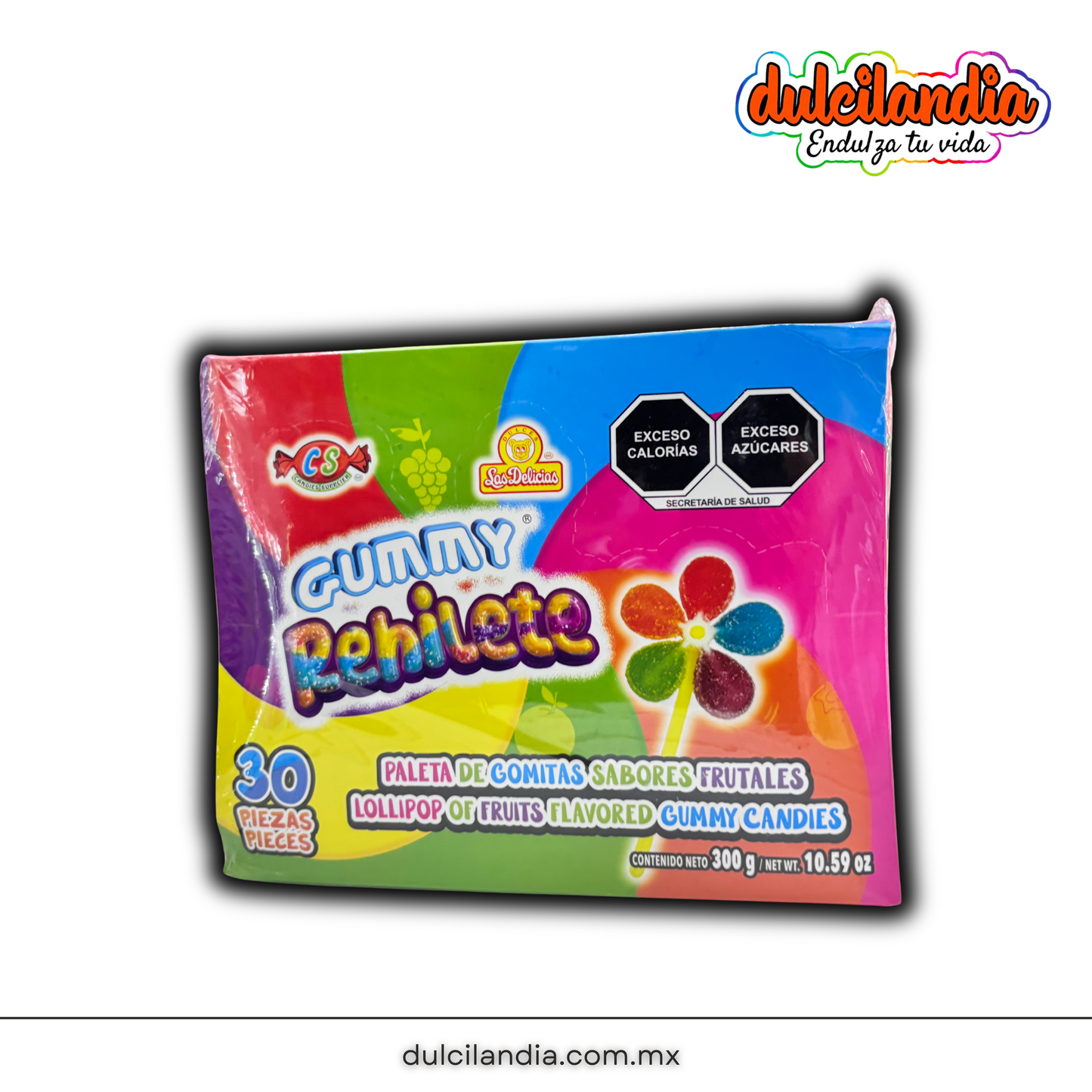 Paletas Gummy Rehilete 10g LAS DELICIAS Exhibidor c/30