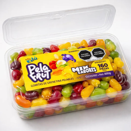 Gomitas Pelables Pela Frut Mix Sabores Surtidos KALÚ Exhibidor c/160