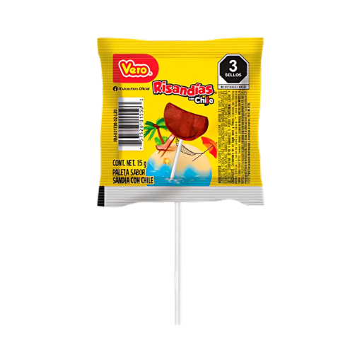 Paletas Risandías con Chile 15g VERO Bolsa c/40