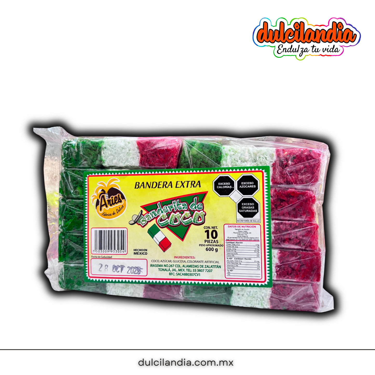 Banderas de Coco Extra 60g ARIES Bolsa c/10