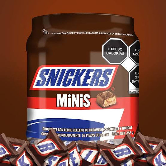 Chocolates Snickers Minis MARS Vitrolero c/52