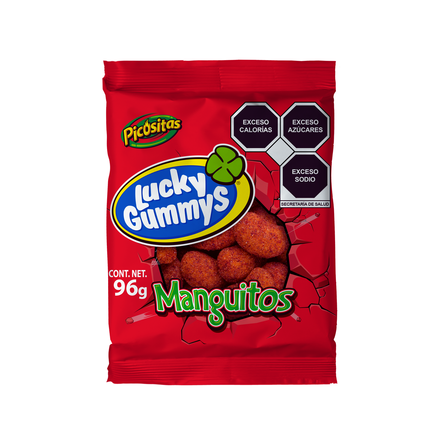 Gomitas Manguitos LUCKY GUMMYS Sobre 96g