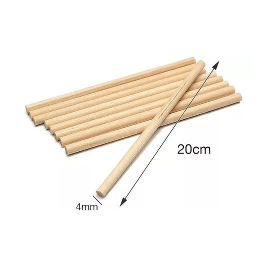 Palos de Madera Redondo 20cm BAMBOO Bolsa c/150g