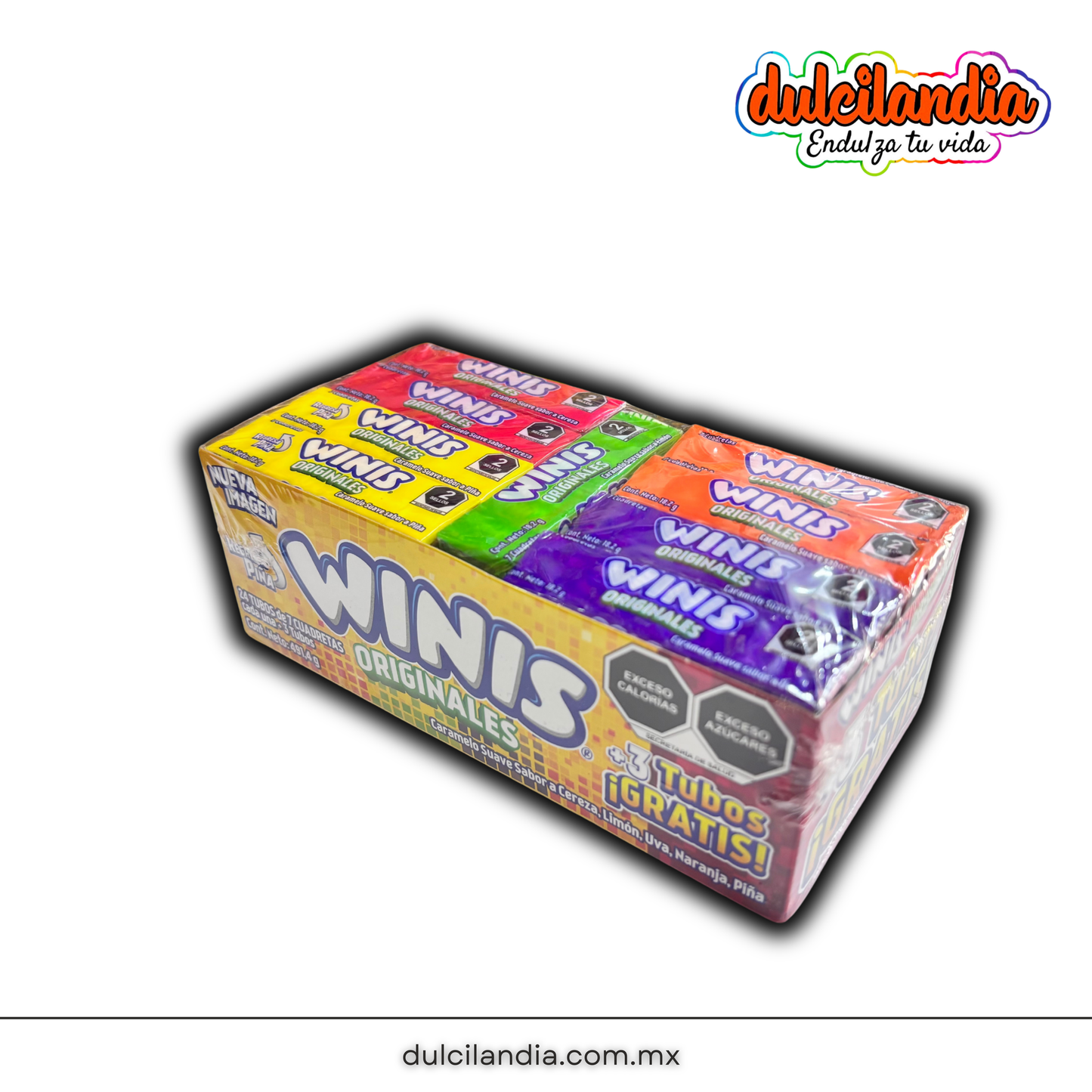 Caramelos Suaves Cuadretas Tubo 18.2g WINIS Caja c/24