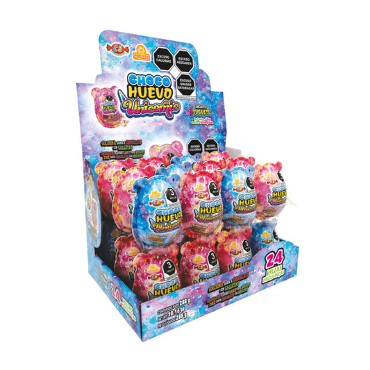 Choco Huevo Sorpresa con Juguete Unicornio LAS DELICIAS Caja c/24