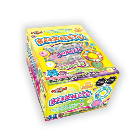 Brazalete Caramelos Comprimidos Frutales 10g LAS DELICIAS Exhibidor c/48