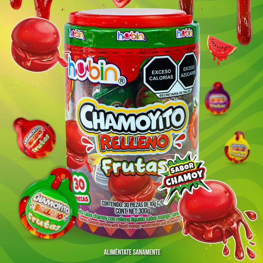 Gomitas Chamoyito Relleno Frutas LAS DELICIAS Vitrolero c/30