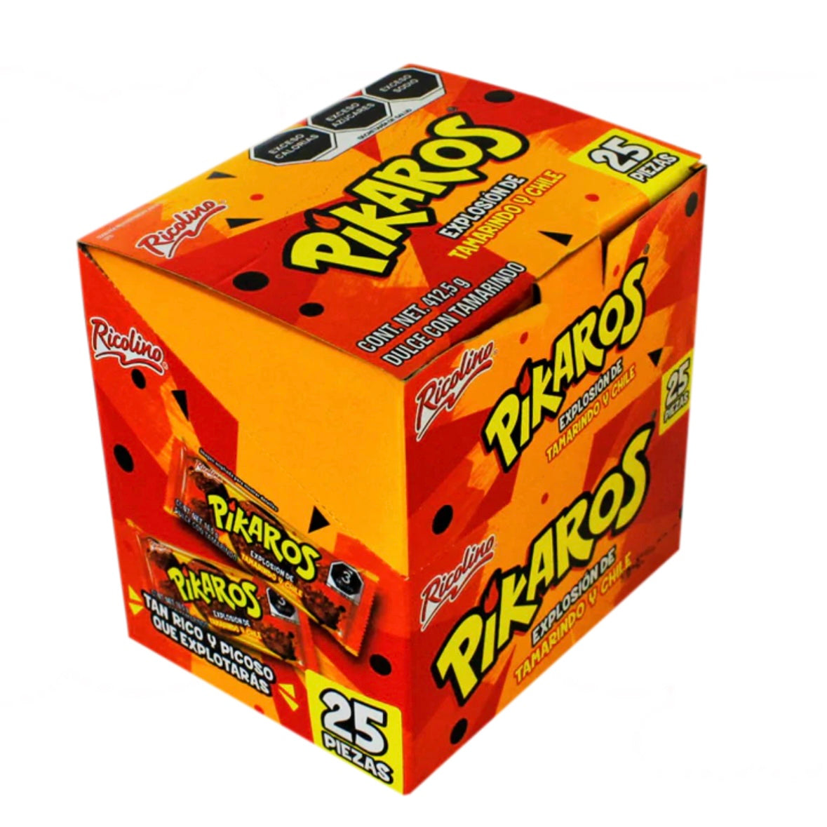 Caramelos Píkaros Tamarindo 3’s RICOLINO Caja c/25