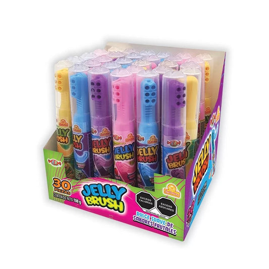 Gelatinas Jelly Brush LAS DELICIAS 6g Exhibidor c/30